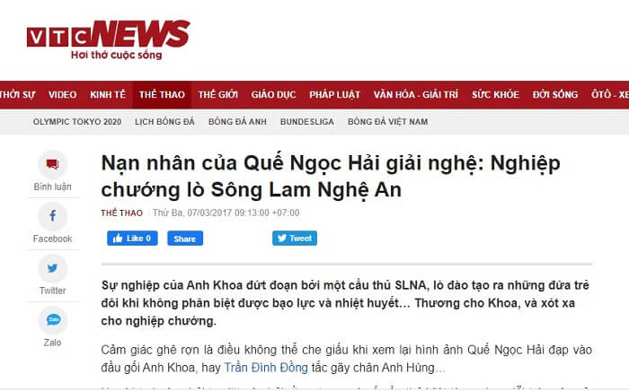 Quế Ngọc Hải đã từng nhận được rất nhiều chỉ trích khi khiến từ sự cố khiến Trần Anh Khoa chấn thương